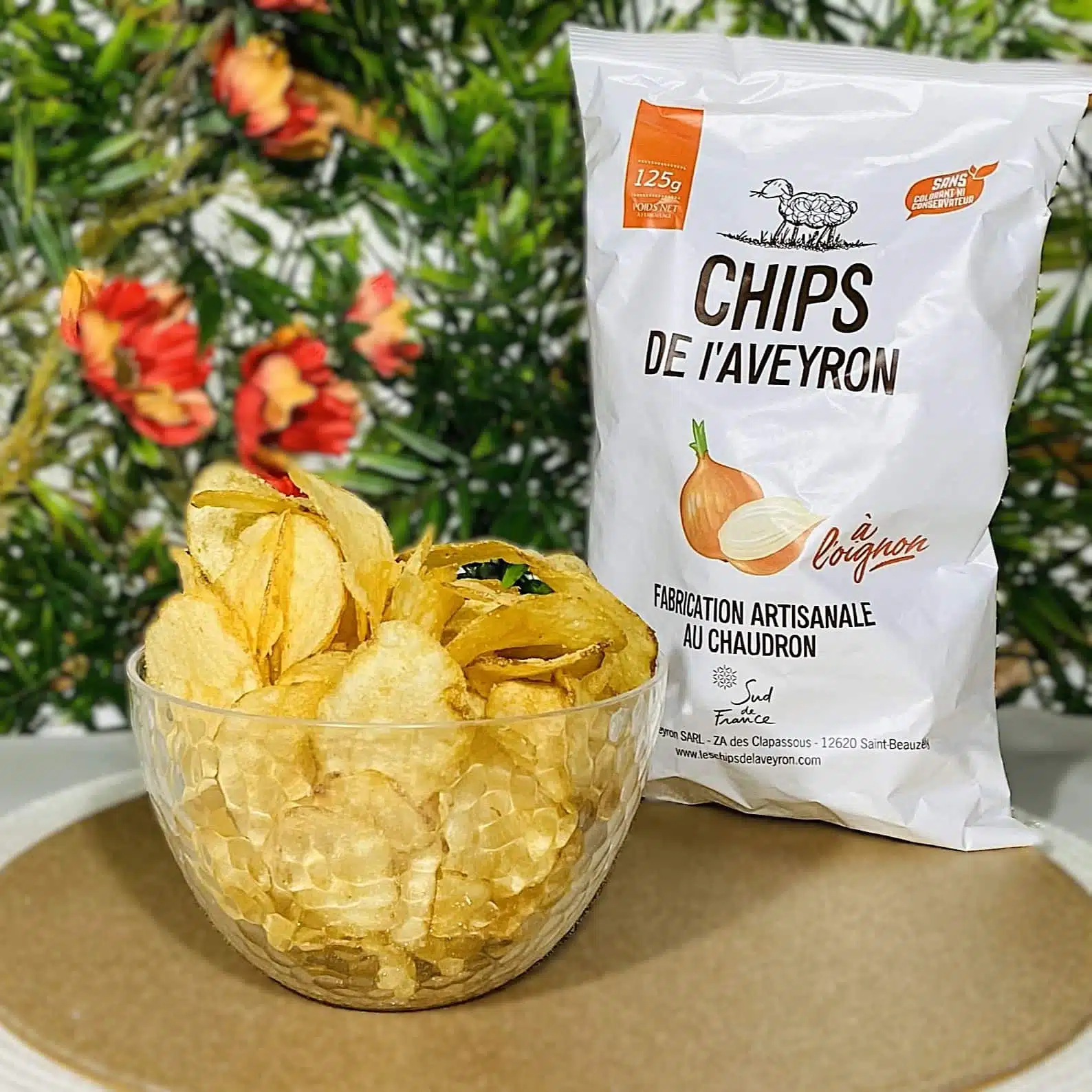 chips artisanales cuites au chaudron aux oignons