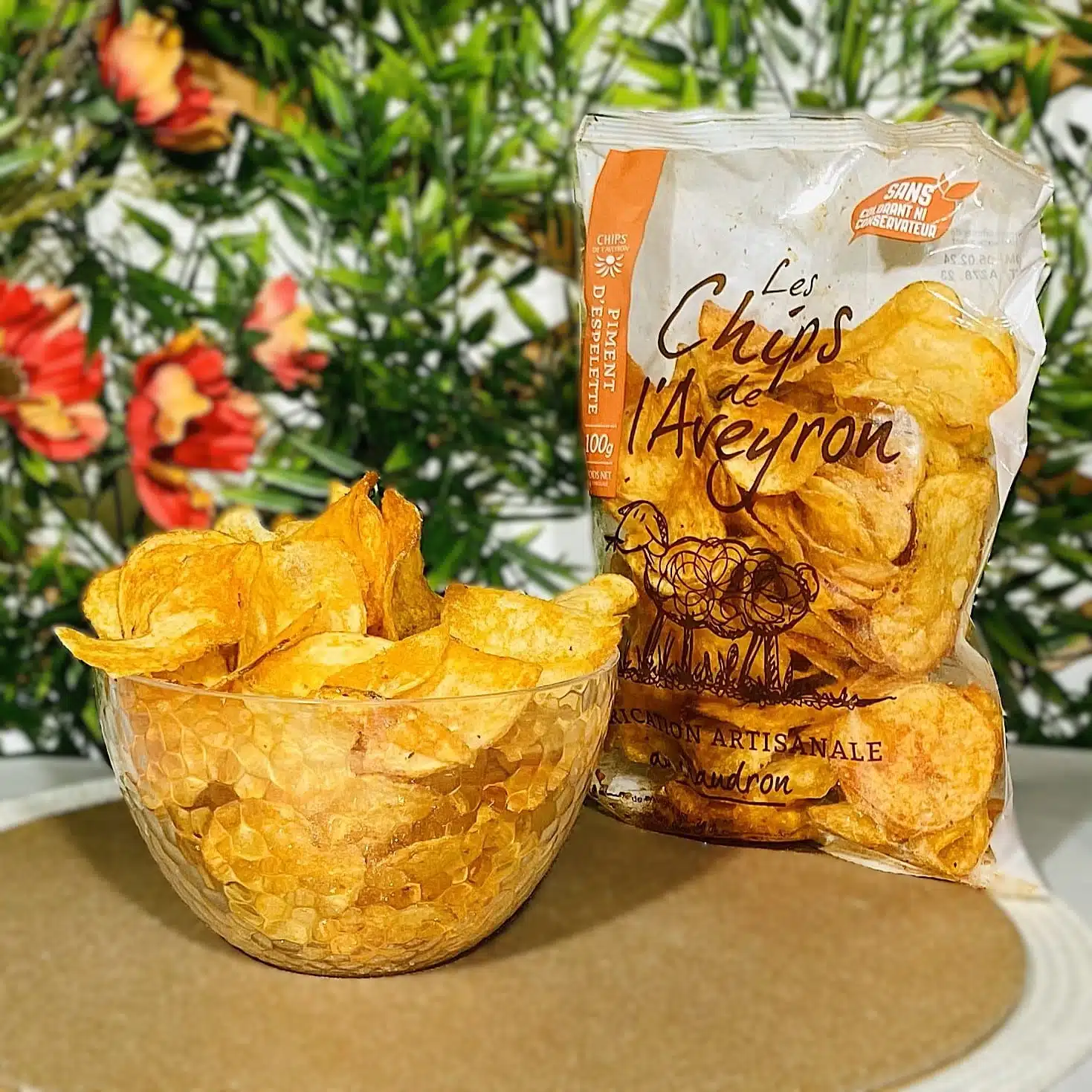 chips artisanales au piment d'Espelette