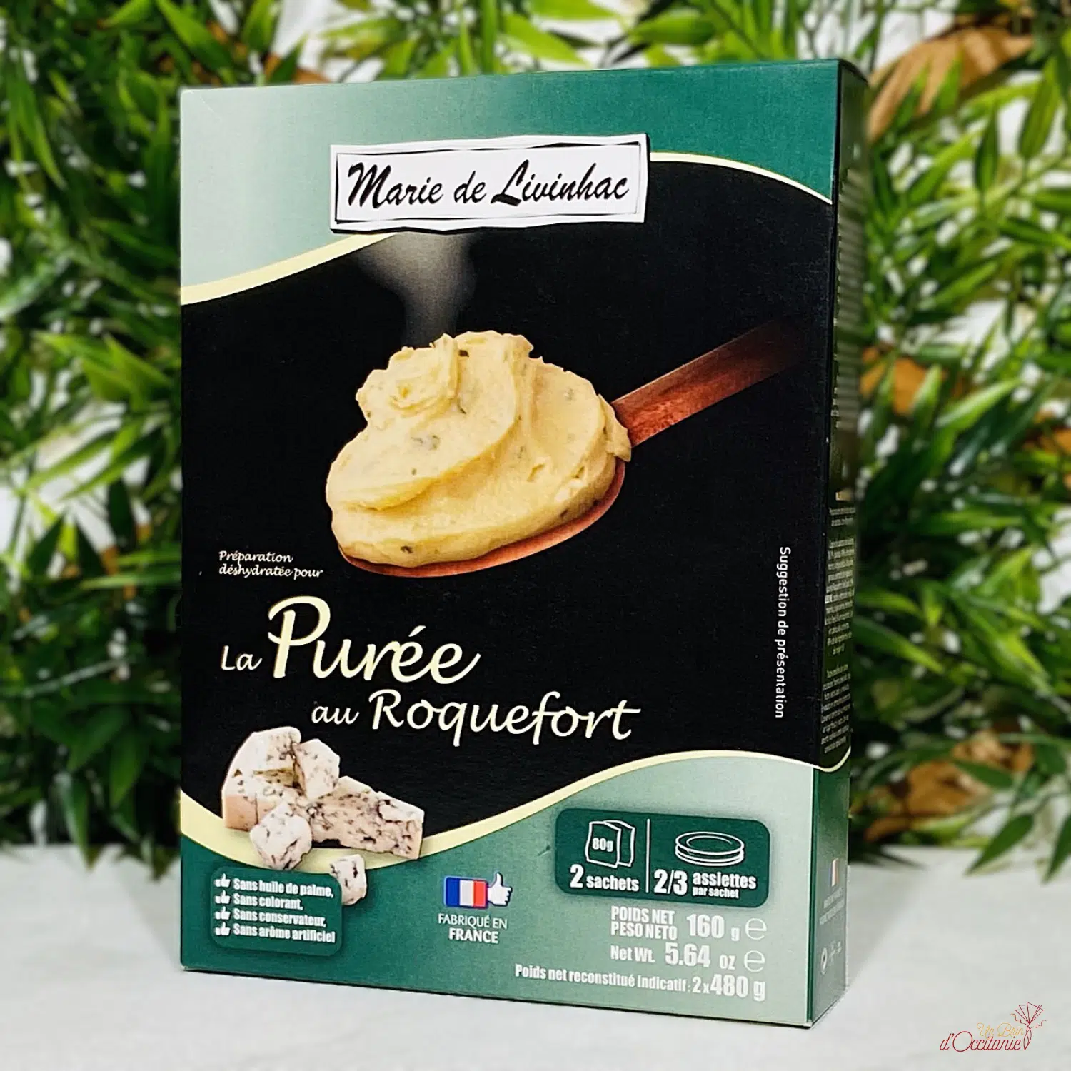 préparation déshydratée purée pommes et terre et au roquefort