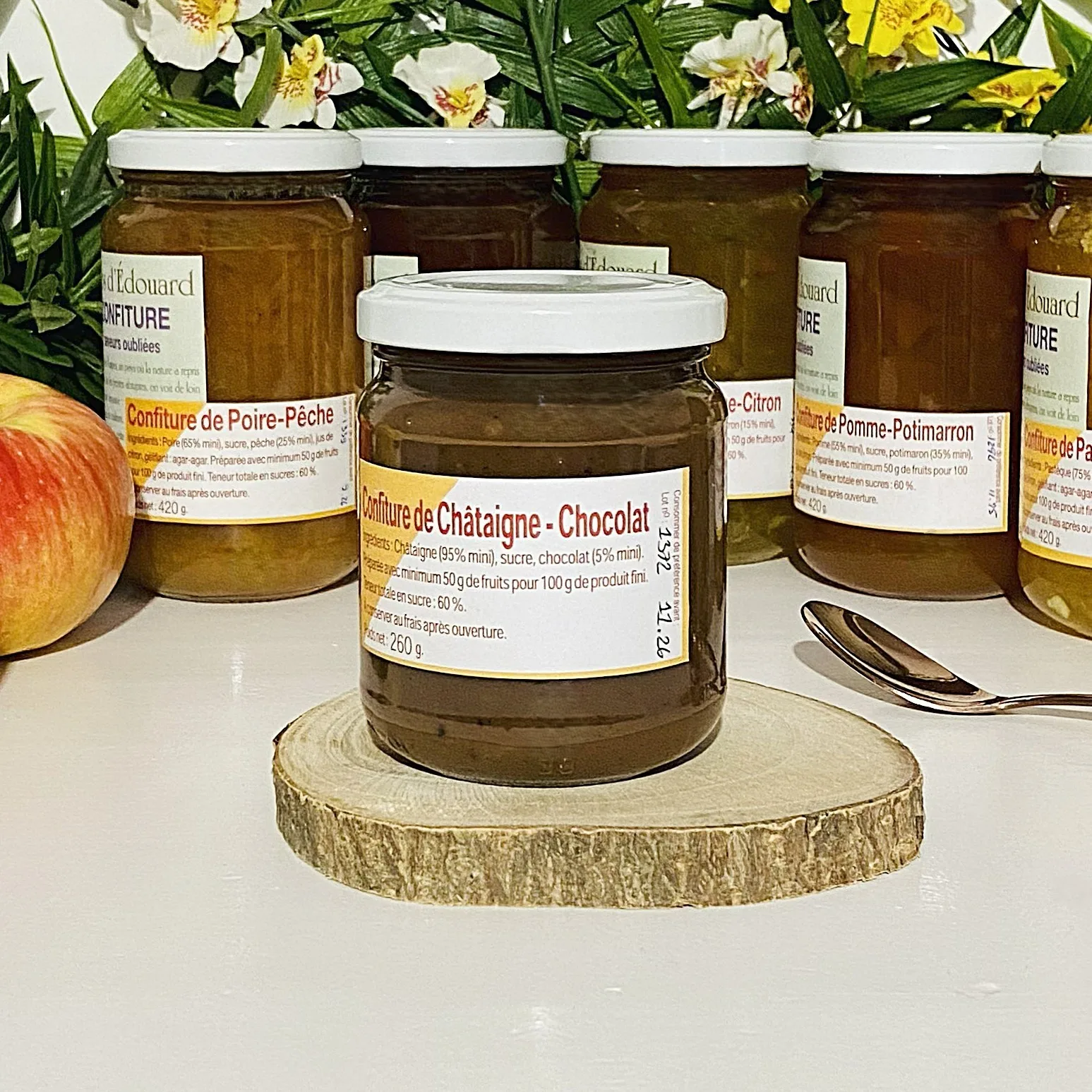 confiture extra châtaigne chocolat fabriqué en Aveyron