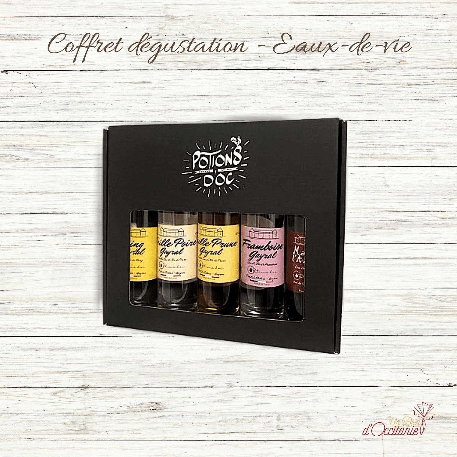 coffret dégustation eaux de vie les potions d'oc