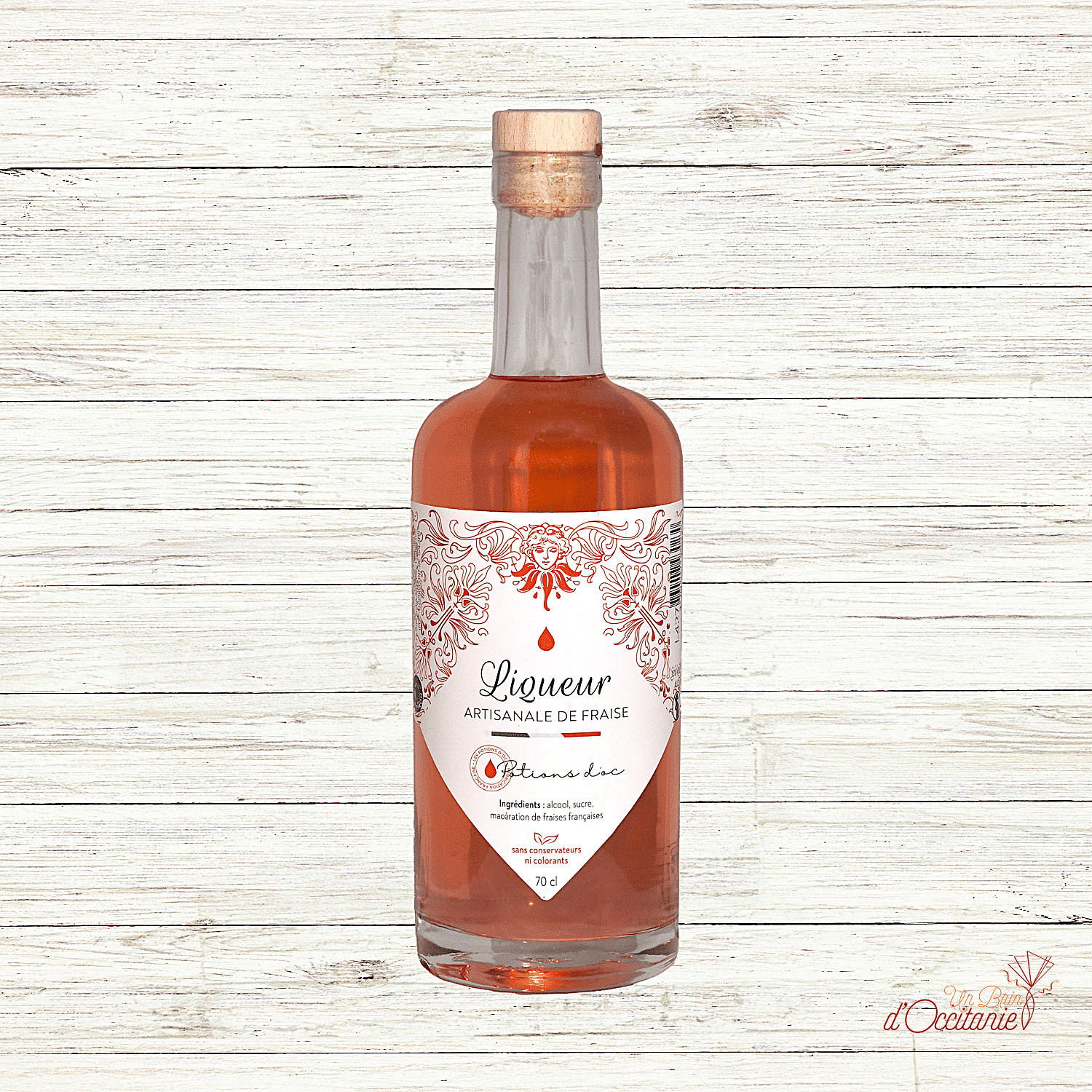 liqueur artisanale de fraise "les potions d'oc"