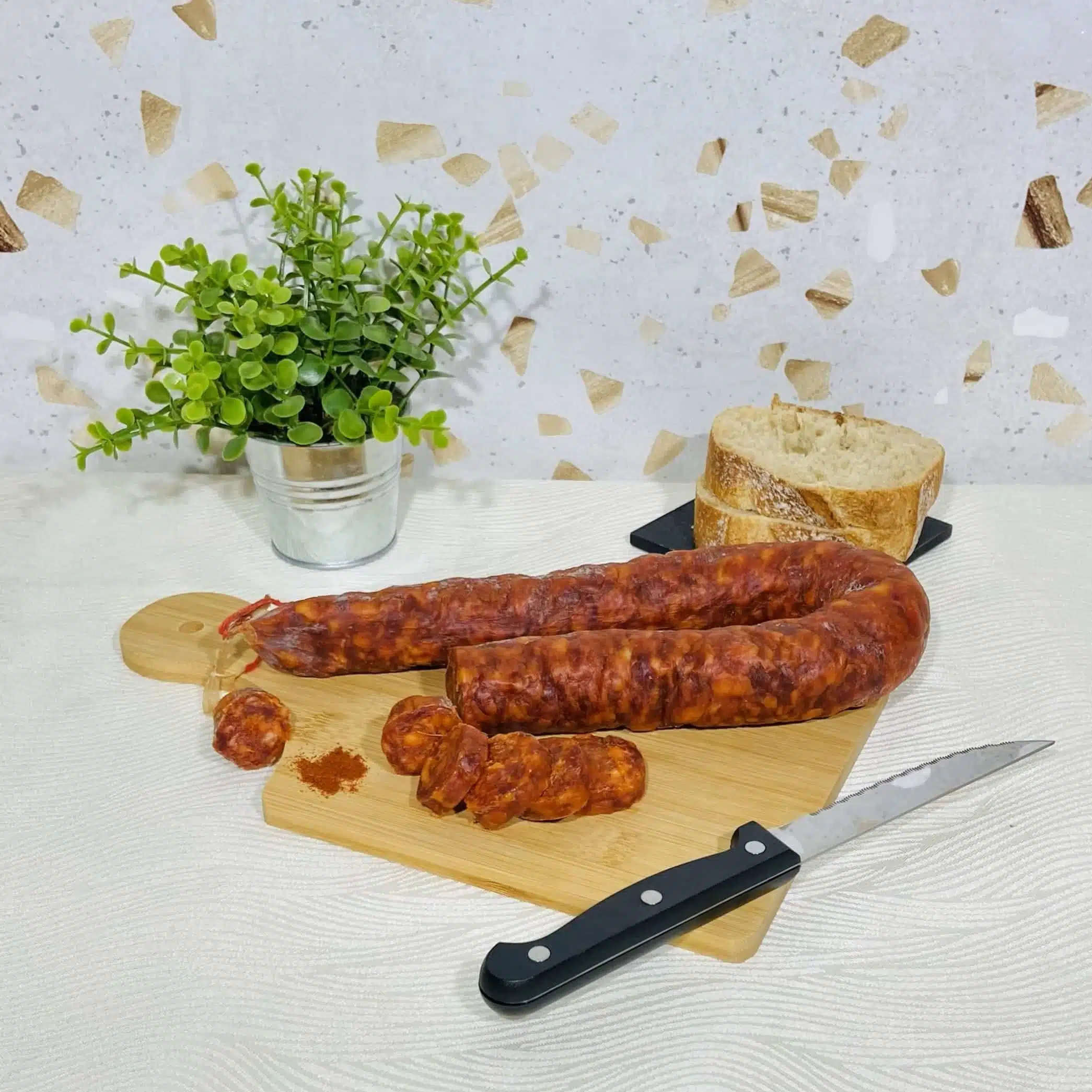chorizo sans ajout de sel nitrité fabriqué artisanalement avec des épices naturelles