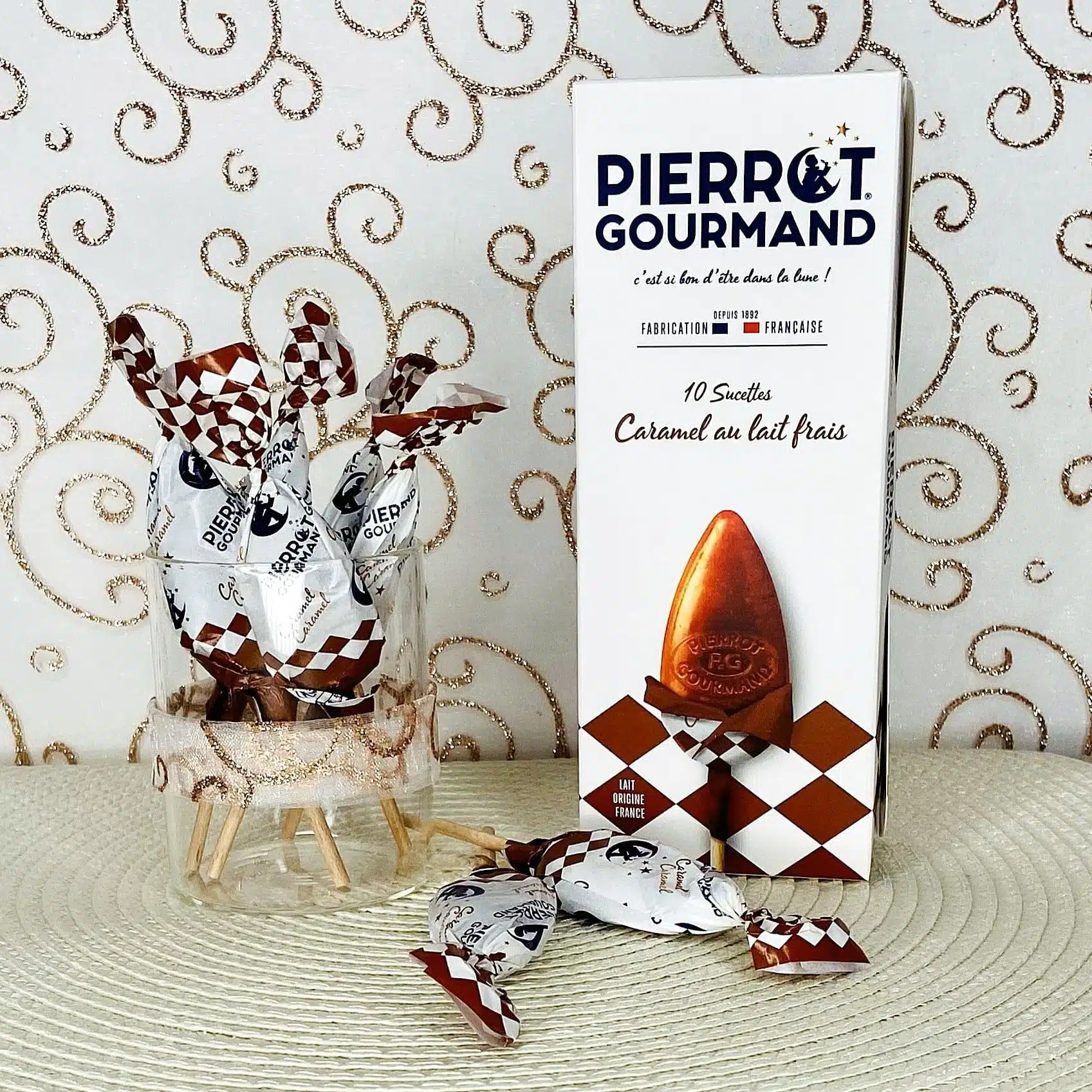 sucettes Pierrot Gourmand caramel au lait frais