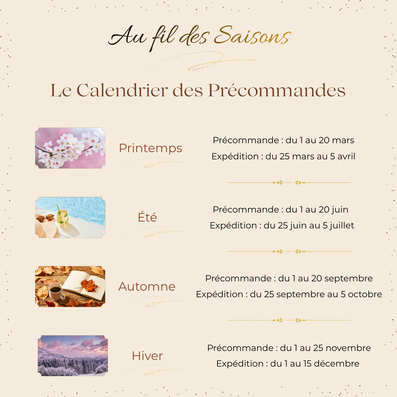 au fil des saisons