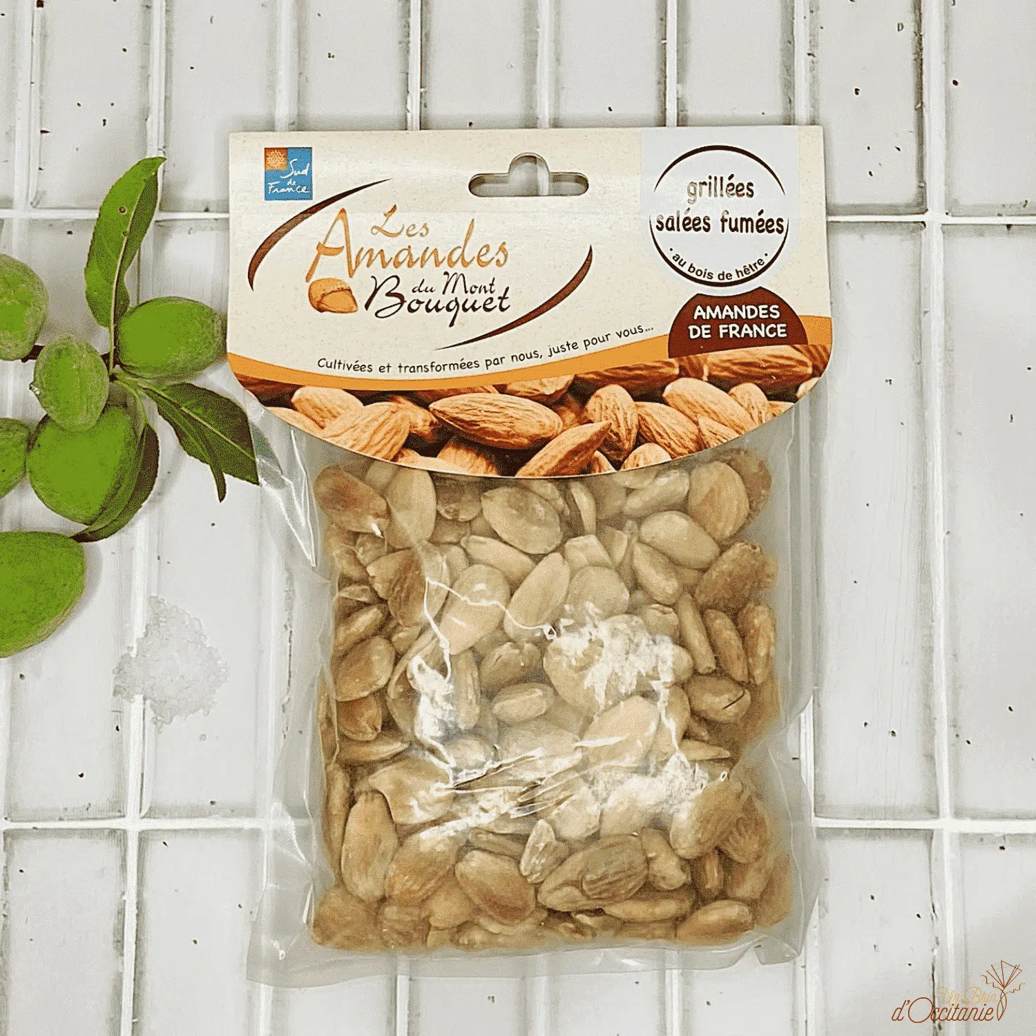 amandes salées grillées fumées au bois de hêtre