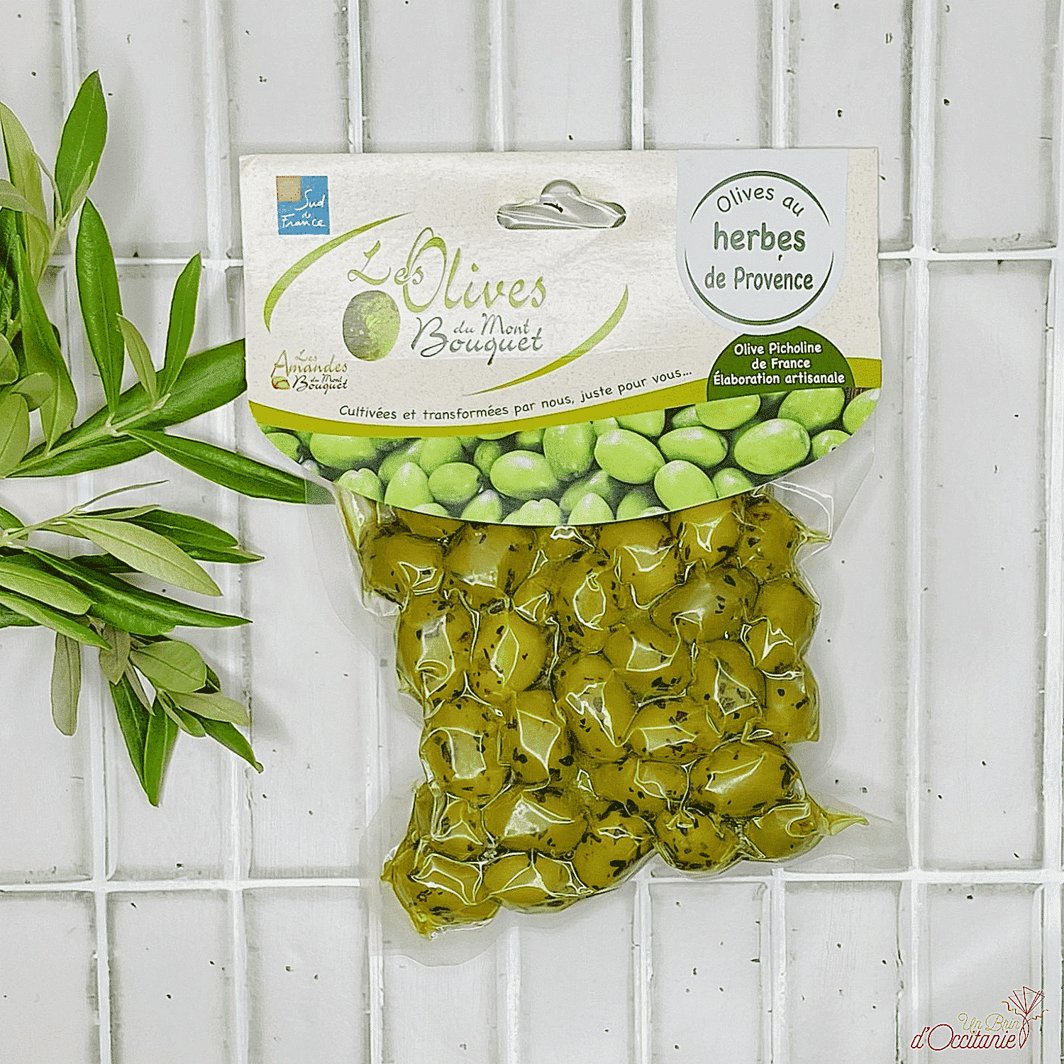 olives fraîches aux herbes de Provence du Mont Bouquet